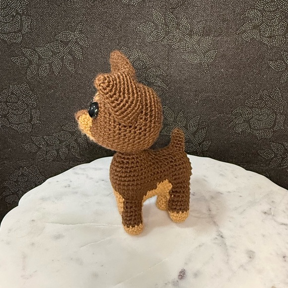 Handcrafted Brown Dog Plush Toy - Picture 3 of 4